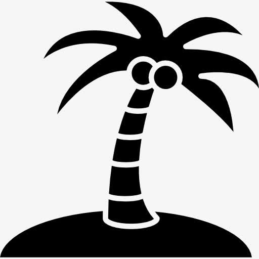 椰子树在岛上图标免抠