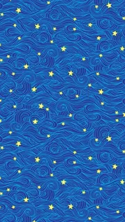 手绘海浪星星壁纸免抠