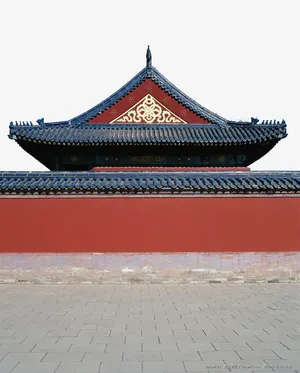 中式屋檐建筑免抠