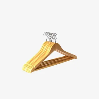 宜莱芙实木衣架防滑木质晾衣架原免抠