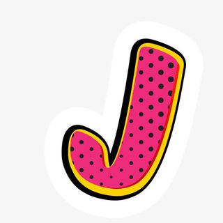 漫画风格字母J免抠