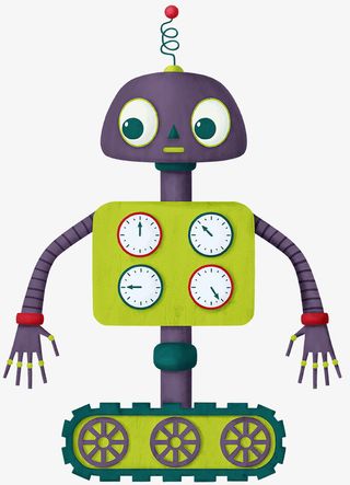 卡通科技机器人装饰手绘装饰免抠