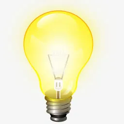 思想灯泡提示晶体工程免抠