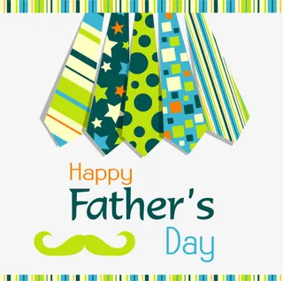 矢量父亲节贺卡素材免抠