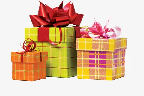 唯美精美礼盒礼包免抠