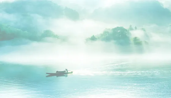 青山绿水清新海报免抠