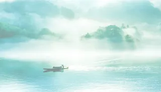 青山绿水清新海报免抠