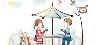 小清新爱情背景高清