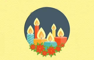 节日蜡烛背景素材高清