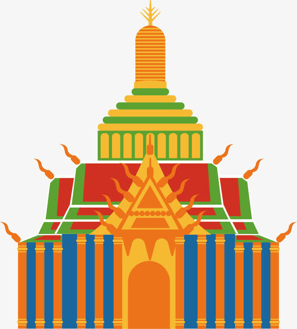 泰国宫殿矢量图免抠