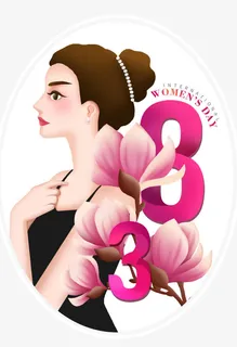 三八妇女节卡通插画设计免抠