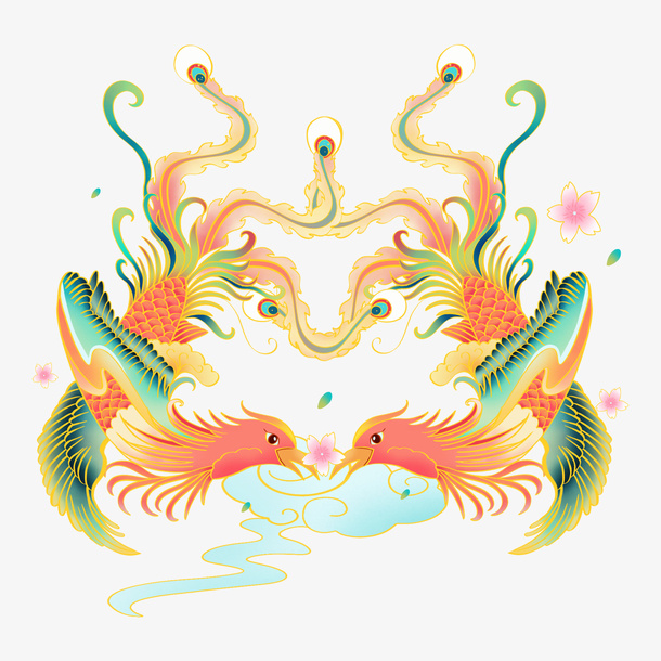 中国古典双风免抠