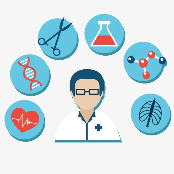 矢量医学观察人物免抠