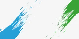 两个彩色泼墨图案免抠