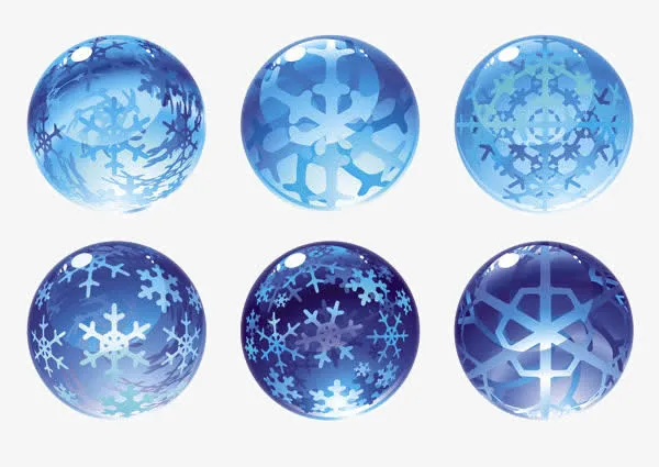 水晶样式雪花免抠
