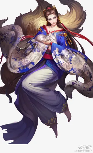 古风立绘手抱狐狸人物免抠