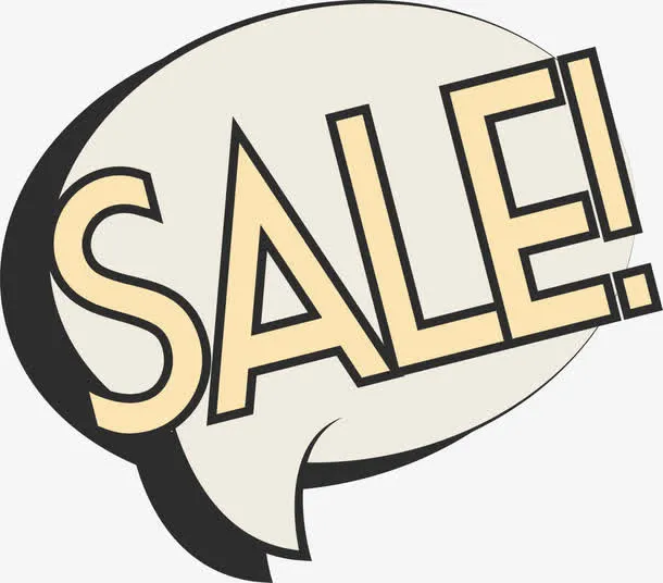 黄色sale标签免抠