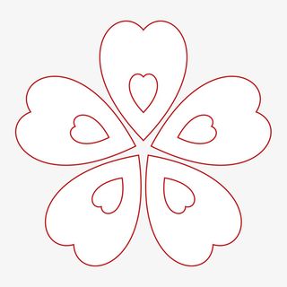 红色阿信花瓣免抠