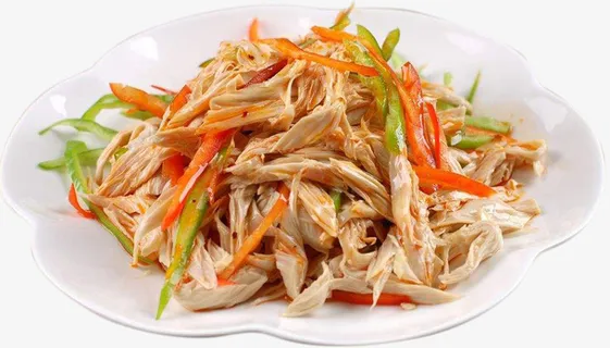 色香味俱全的彩椒凉拌腐竹免抠