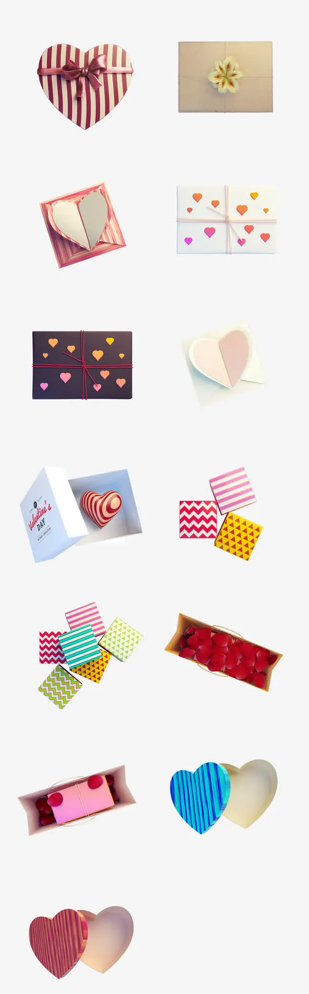 海报信封效果爱心效果免抠