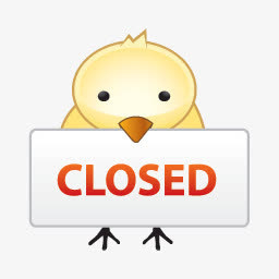 可爱小鸡停止营业图标免抠