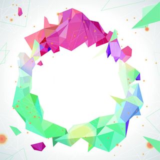 炫彩几何立体背景海报高清