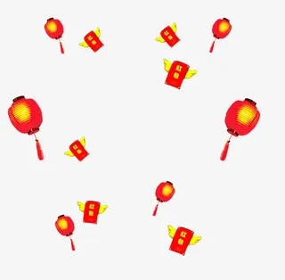 灯笼和红包免抠
