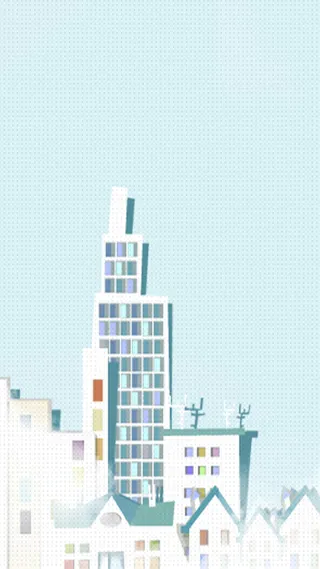 卡通扁平化城市高清