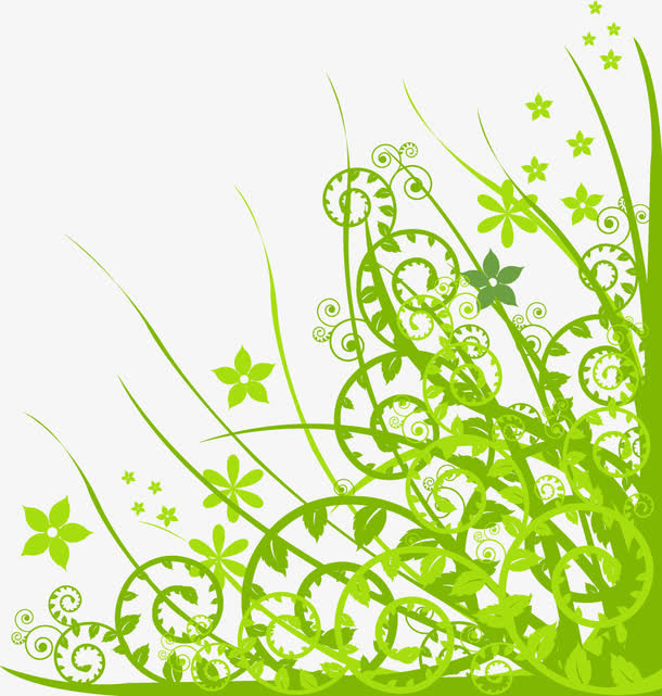 卡通清新手绘花纹底纹免抠