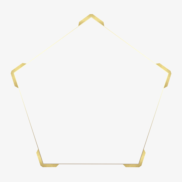 游戏边框 质感边框 细节 五边形免抠