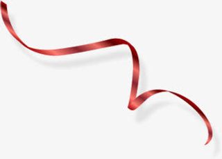 飘动的丝带红色PNG免抠