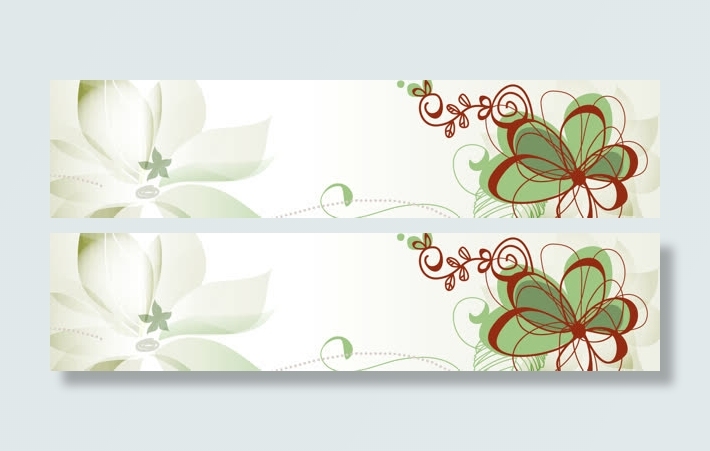 涂鸦花纹背景banner