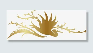 手绘渐变花纹免抠