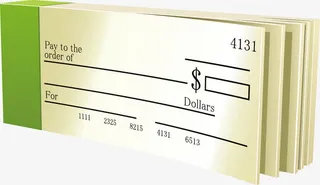 支票png矢量元素免抠