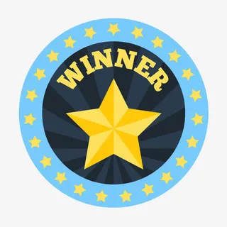 扁平胜利者徽章矢量免抠