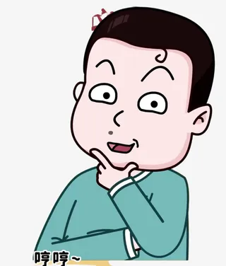 思考的绿衣服小男孩免抠