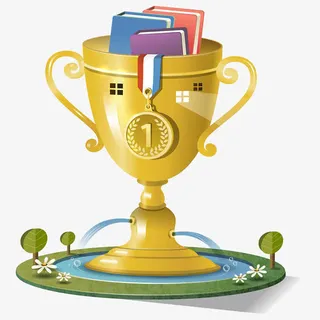 创意奖杯插画免抠