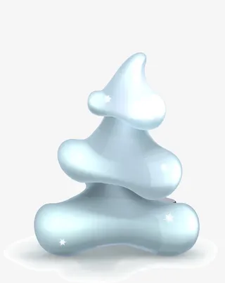 白色清新圣诞树免抠