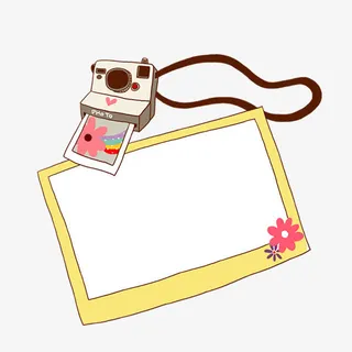 卡通相机边框免抠