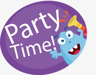 怪兽聚会设计标签免抠