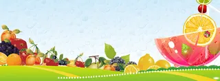 卡通水果清新背景banner高清