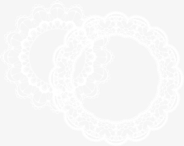 白色花纹PNG矢量元素免抠