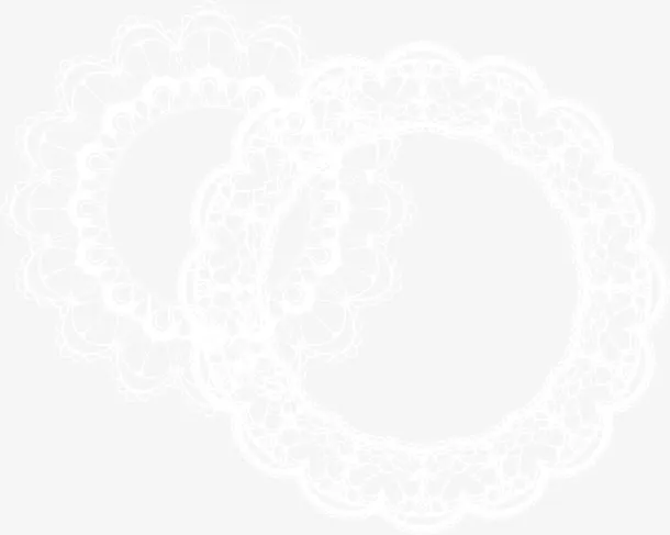 白色花纹PNG矢量元素免抠