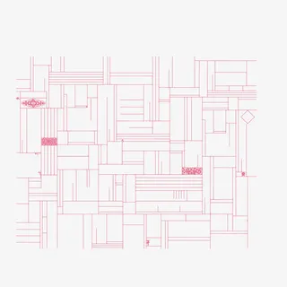 红色矢量装饰几何图案免抠