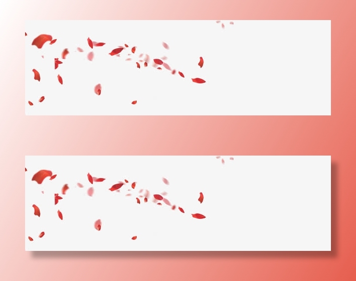 粉红色漂浮花瓣装饰免抠