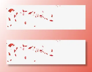 粉红色漂浮花瓣装饰免抠