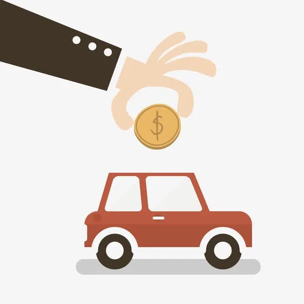 矢量手和汽车免抠