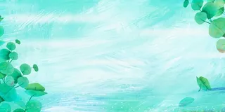 文艺清新唯美朦胧春天绿色通用背景高清卡通手绘背景