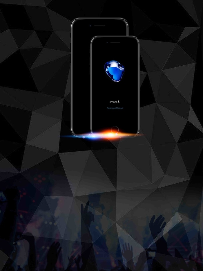 黑金时尚iPhone8手机店手机促销高清