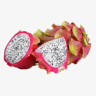 新鲜切开的白心火龙果免抠 新鲜切开的白心火龙果免抠